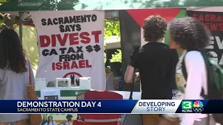 Sacramento State pro-Palestine demonstration remains peaceful on day 4