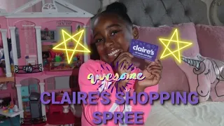 SHOPPING SPREE AT CLAIRE'S WITH MY AUNTIE AALIYAH JAY!