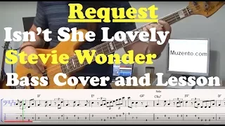 Isn't She Lovely - Stevie Wonder - Bass Cover and Lesson - Request