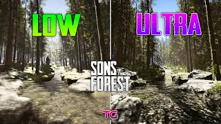 Sons Of The Forest : Low vs Ultra Settings | Graphics & FPS Comparison