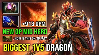 The Biggest Black Dragon Level 4 Elder Form Brutal Hit Like a Truck 7.32e Dota 2