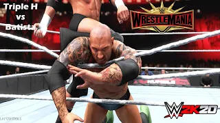 Triple H vs Batista – No Holds Barred Match | WrestleMania WWE 2K20 GAMEPLAY