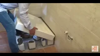 Shower tray assembly. Shower base Installation