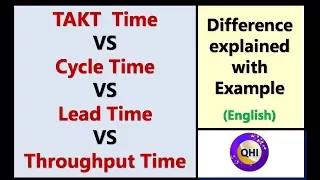 TAKT Time VS Cycle Time VS Lead Time VS Throughput Time – Difference explained with example