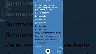 Sur ma route - Black M #lyrics #speed #speedup #speedupsongs #spotify #shorts