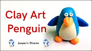 Clay Art Penguin | Miniature Clay Bird | Penguin | Play Dough Crafts | Step-By-Step Tutorial