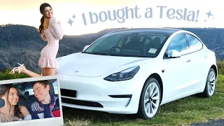 I BOUGHT MY DREAM CAR: Tesla Model 3!! delivery day, car features + hang with Dylan & I! VLOG