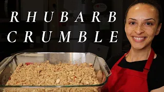 APPLE RHUBARB CRUMBLE (vegan, gluten-free) 🍎