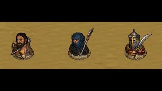 Battle Brothers: Battle against a nomad army (87 units)