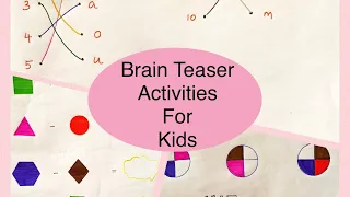 Brain Teaser Activities For Kids | Brain Boosting Activities | DIY Activities ( FREE PRINTABLE)