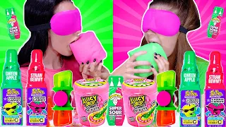 ASMR Pink Food VS Green Food Challenge | Eating Only One Color Food