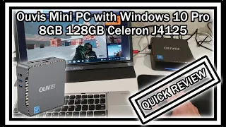 ‎OUVIS Mini PC GK3V-8+128 with Windows 10 Pro (8GB RAM 128GB ROM) Intel Celeron J4125 QUICK REVIEW