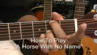 How To Play HORSE WITH  NO NAME America With 2 Chords On Acoustic Guitar Lesson @EricBlackmonGuitar