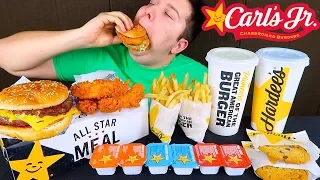 Double Cheeseburger Box • Carl's Jr. • MUKBANG