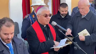 Festa S. Agata ‘23 Catania. Il Vescovo Renna e il Cereo Mons Ventimiglia presso la casa di S. Agata