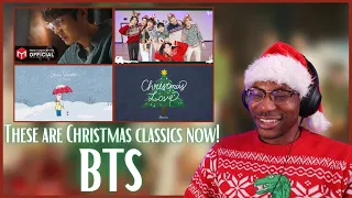 BTS | 'Butter' Holiday Remix, 'Christmas Tree', 'Snow Flower', 'Christmas Love' Lyric Video REACTION