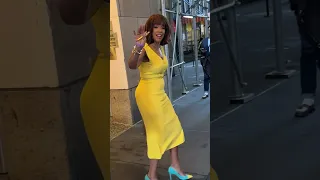 Gayle King lllovely in a yellow dress that shows off her Sports Illustrated cover body! #gayleking