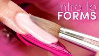 Intro to Forms 💅🏻How to Apply Acrylic on Nail Forms 💕Acrylic for Beginners