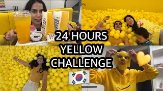 🇰🇷24 HOURS CVS YELLOW CHALLENGE 💛 Korea vlog