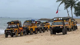 Singapore RC Camel Trophy Beach Crawling Session D90 D110 Range Rover Discovery RC Crawler Extreme