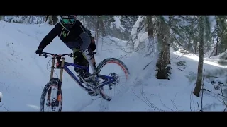 Epic Raw Downhill Mountain Biking on Snow!