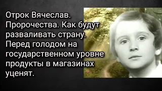 Отрок Вячеслав. Пророчества. Как будут разваливать страну. Перед голодом продукты в магазинах уценят