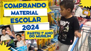 Comprando Material escolar para o 1° ano - vlog + tour pelas comprinhas