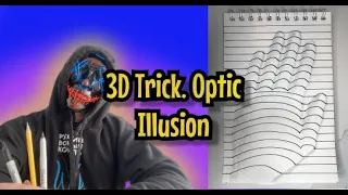 How to Draw a 3D Hand - Trick Art Optical Illusion. 3D drawing Easy