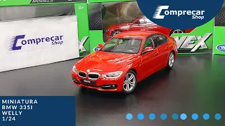 MINIATURA BMW 335I VERMELHO WELLY 1/24 - COMPRECARSHOP