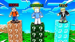 ¡SOBREVIVE a la TORRE MÁS ALTA de LUCKY BLOCK! 😱🤯NOOB vs PRO vs HACKER ❓