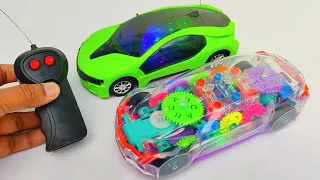 transparent 3d lights gears car unboxing and testing | remote control car | mr sha