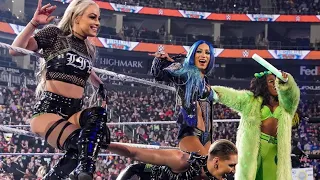 Sasha Banks, Naomi, Rhea Ripley & Liv Morgan Entrance: WWE WrestleMania Raw, March 28, 2022