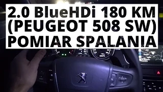 Peugeot 508 SW 2.0 BlueHDi 180 KM (AT) - pomiar spalania