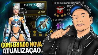 🔥CONFERINDO A NOVA ATUALIZAÇÃO🔥PERSONAGEM CR7? 🔥 SOLO RANKED INSANA🔴FREE FIRE - AO VIVO🔴 #740K