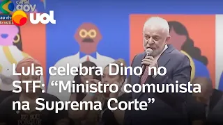 Lula sobre aprovação de Dino no STF: ‘Conseguimos colocar um ministro comunista na Suprema Corte'