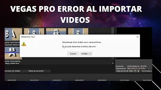 Error VEGAS PRO no deja abrir  o importar💾 videos✅✅ ACTUALIZADO 2022 👌