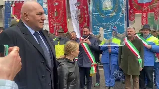 Giorgia Meloni e Guido Crosetto all’Adunata Alpini 2023 a Udine