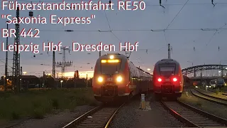 Führerstandsmitfahrt Leipzig - Dresden (BR 442, RE50)