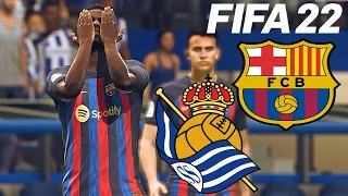 FC BARCELONA vs REAL SOCIEDAD | FIFA 22 PS5 LALIGA Realistic Gameplay & Prediction 21/08/2022