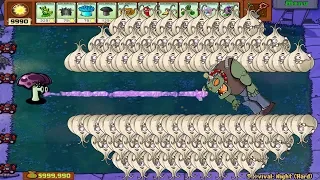 Plants vs Zombies Hack - Scaredy Shroom vs Gargantuar vs 999 Zombies