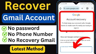 How to recover gmail password without recovery email and phone number | Google account recovery 2024