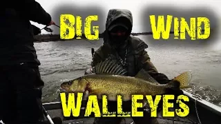 Walleye Fishing in the Wind and Cold!