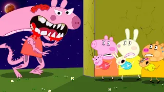 GIANT XENOMORPH PEPPA PIG ATTACK AT THE HOSPITAL🧟‍♀️l Peppa Pig Cartoon Funny