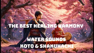 The Best Healing Harmony  Water sounds with Koto & Shakuhachi