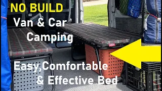 No Build Easy Comfortable & Effective Bed Simple BUDGET Van & Car Camper Set Up Clutter Free Camping