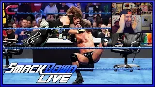 Randy Orton Hits an Amazing RKO on AJ Styles Reaction- Smackdown Live April 2nd 2019