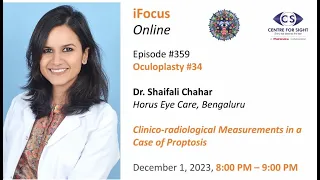 Clinico-radiological Measurements in Proptosis by Dr Shaifali Chahar,  Fri, Dec 1, 8:00- 9:00 PM IST