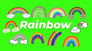 Animated Rainbow GIF Green Screen Pack (Free Download)