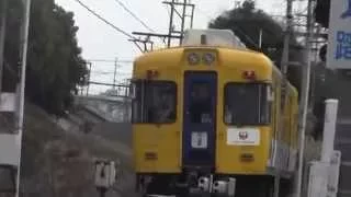 一畑電車　大津里道踏切で撮影