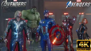 The Avengers vs MODOK with 2012 Avengers MCU Suits - Marvels Avengers Game